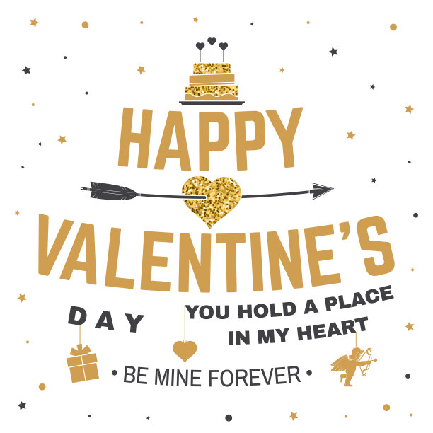 情人节快乐邮票覆盖徽章卡图片下载