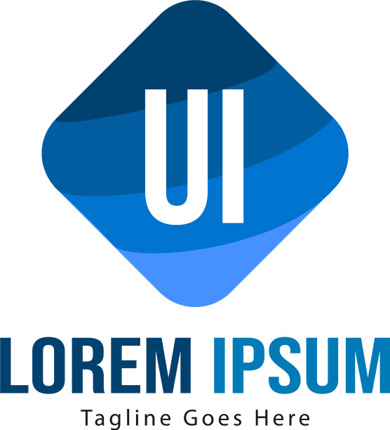 UI字母Logo设计创意现代UI字母图片下载