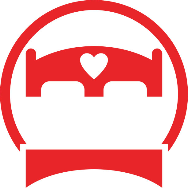 床的标志和酒店的商业标志图片下载