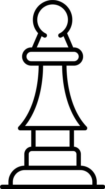 象棋主教图标轮廓风格图片下载