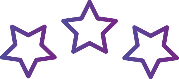 3个线性得分星在圆几何图片下载