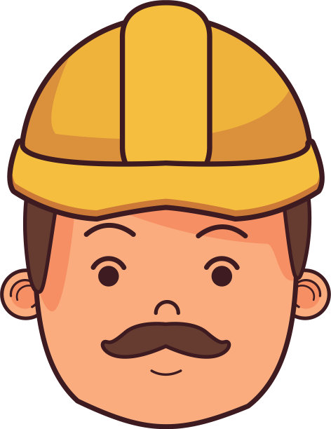 建筑工人的脸卡通图片下载
