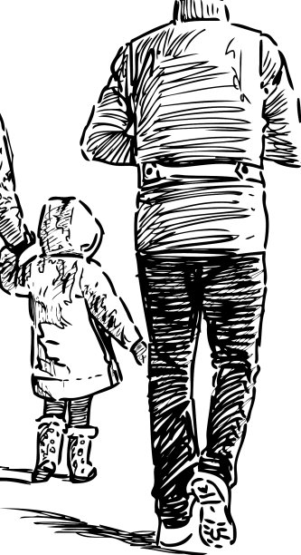 一家人散步图片下载