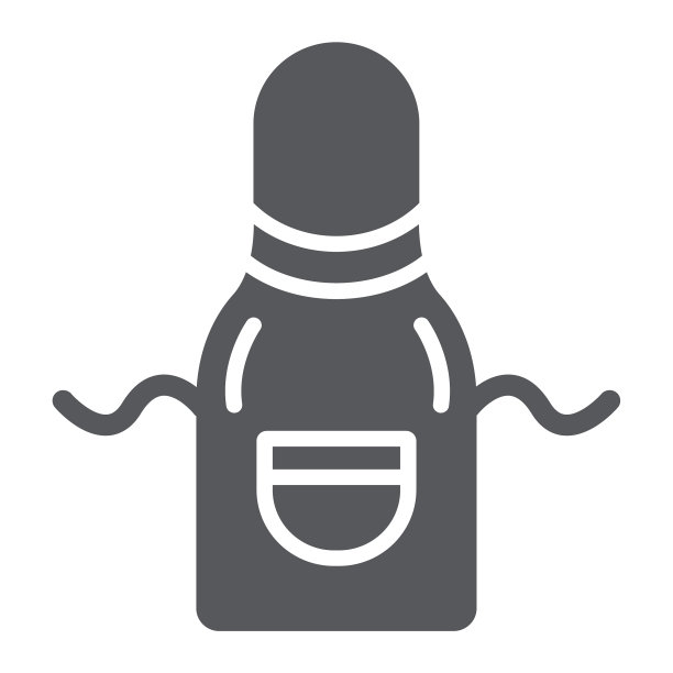 厨房围裙字形图标穿戴和厨房厨师图片下载