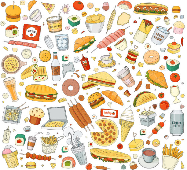 快餐元素图片下载