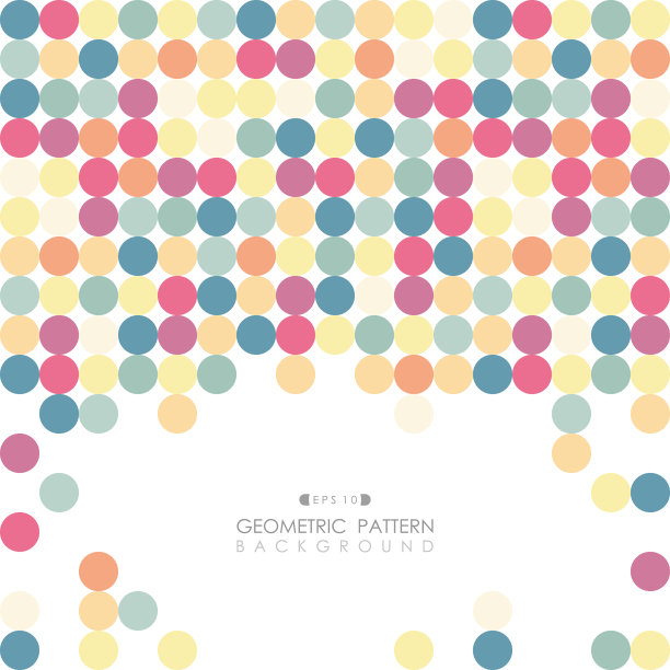 抽象彩色圆形立方体图案背景图片下载