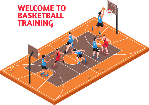篮球运动训练等距图片下载