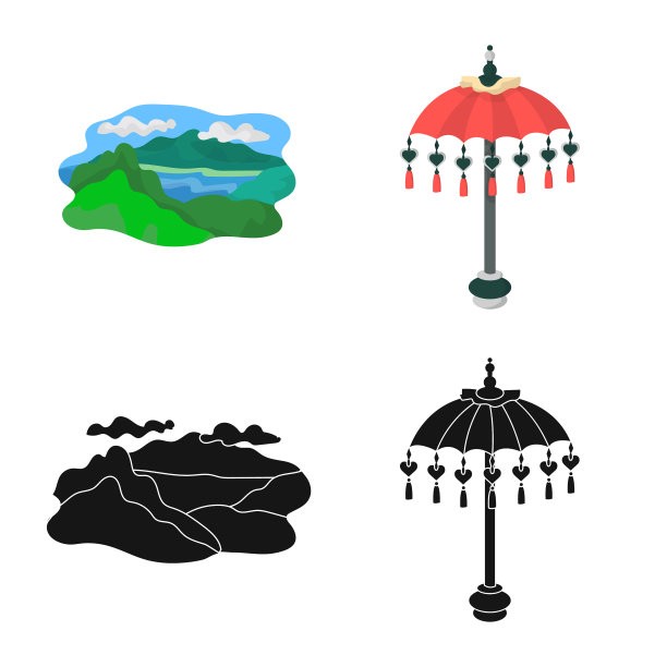 孤立的对象和旅行图标集和图片下载