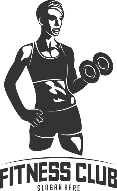 健身标志设计模板为健身馆设计图片下载