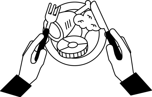 手握叉，餐刀图片下载