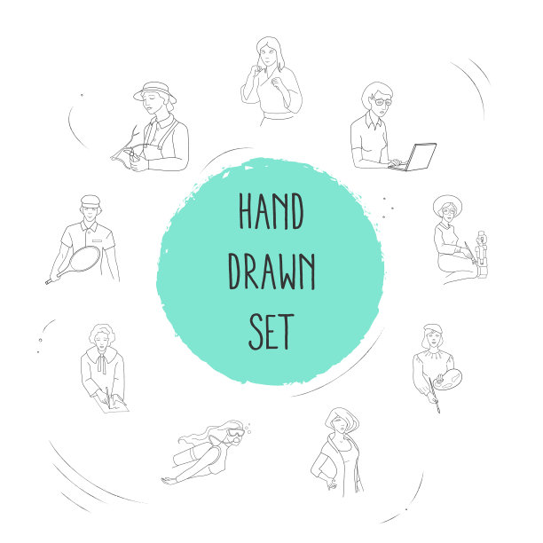 一套职业图标线条样式符号用图片下载