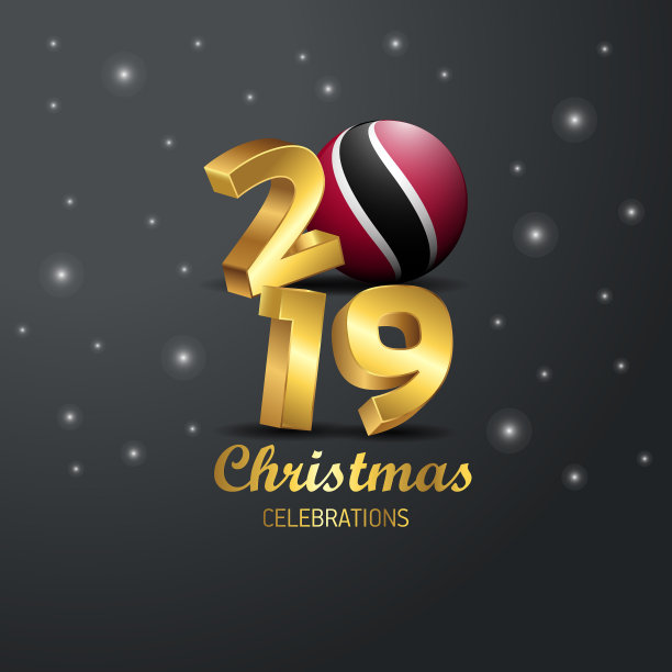 2019年特立尼达和多巴哥国旗圣诞快乐图片下载
