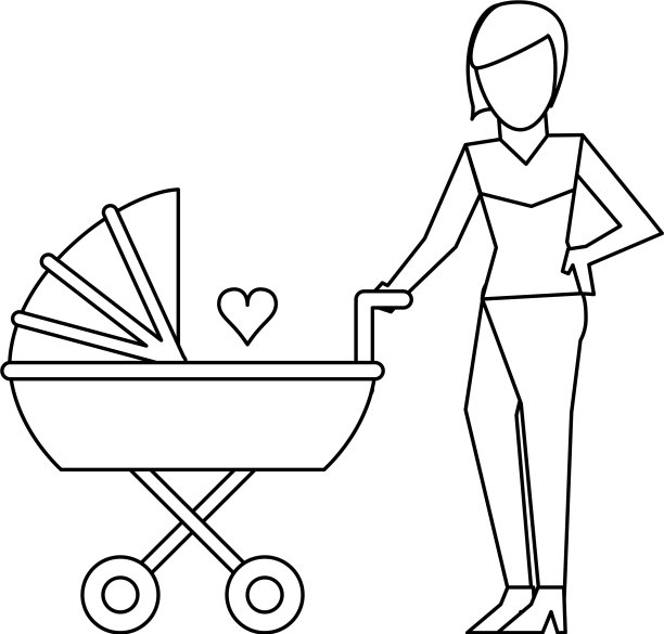 家庭头像概念黑白图片下载