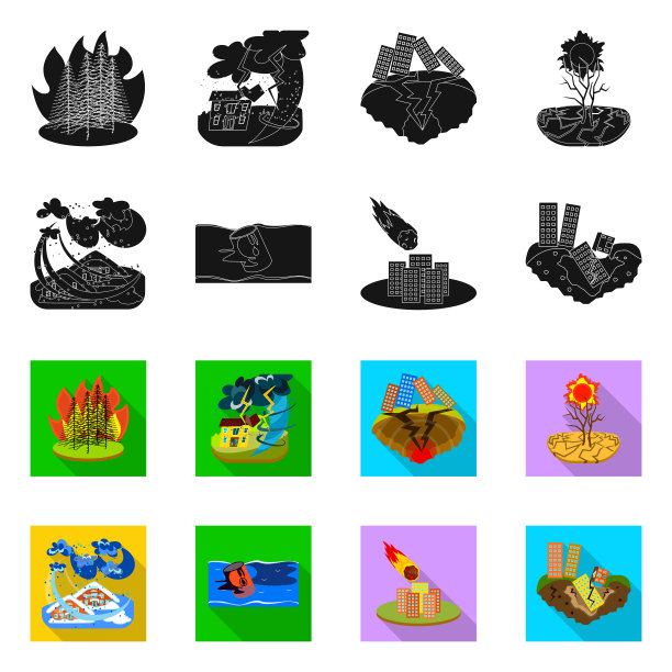 孤立对象天气和遇险标志图片下载