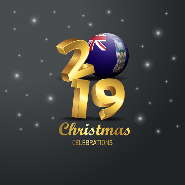 福克兰群岛2019年国旗圣诞快乐图片下载