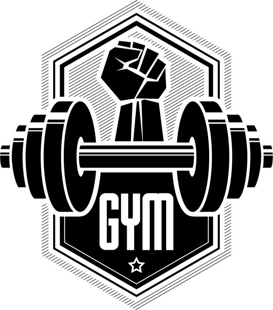 重量级健身房或健身运动的标志图片下载