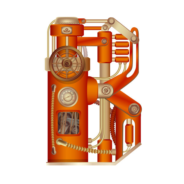 机械字母表中的字母b图片下载