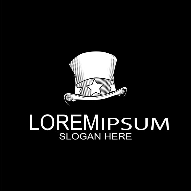 帽子帽标志设计模板与位置标签图片下载