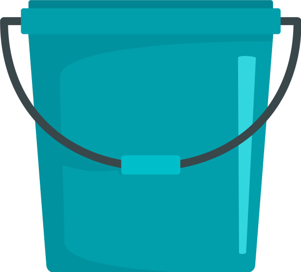 塑料桶图标平风格图片下载