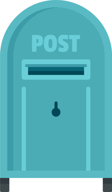 街道邮筒图标平面风格图片下载