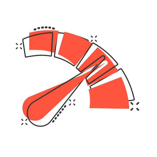 仪表图标在漫画风格的信用评分图片下载