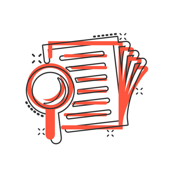 以漫画风格审查文件计划图标图片下载