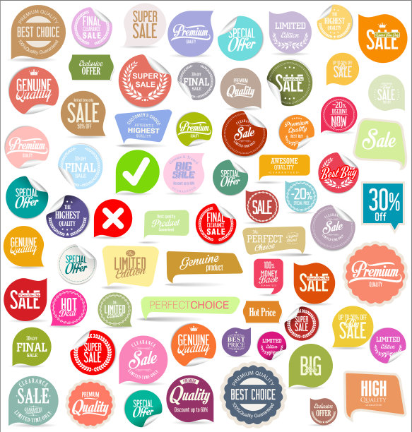 现代徽章和标签收藏2图片下载