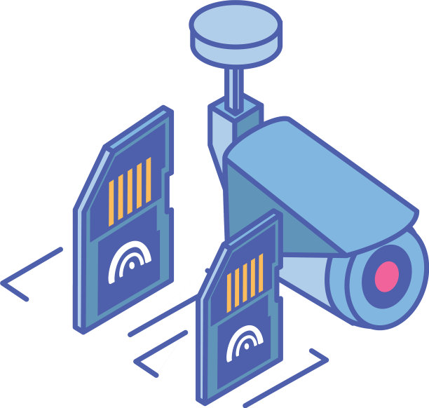 白色的微型sd卡监控摄像头图片下载