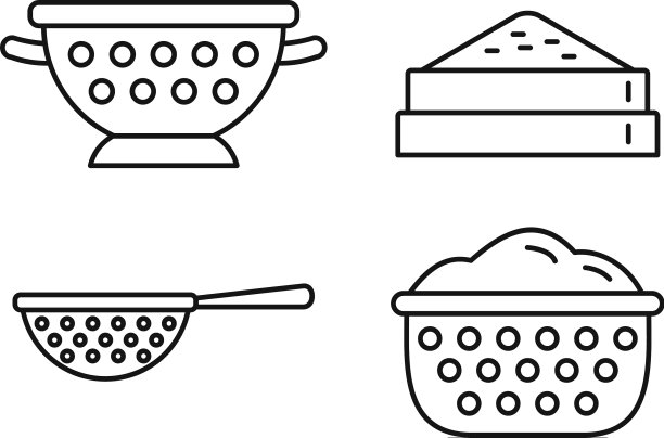 厨房筛图标设置轮廓样式图片下载
