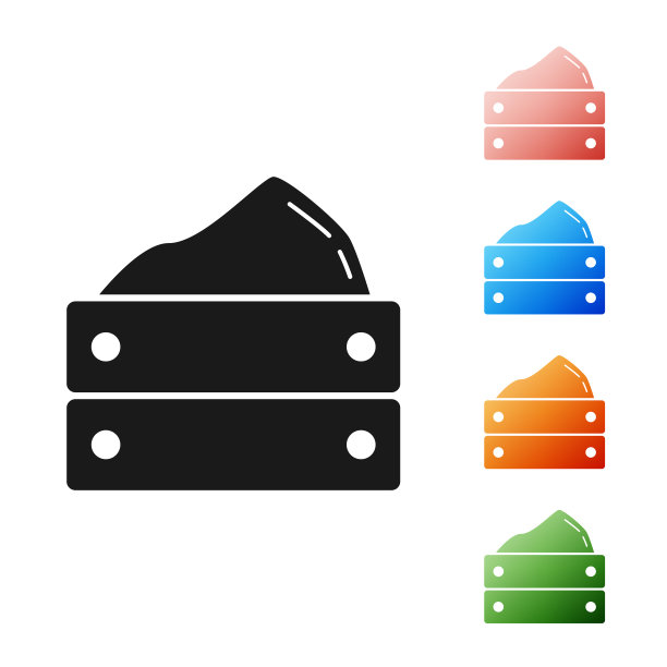 带有收获图标的黑色木箱图片下载