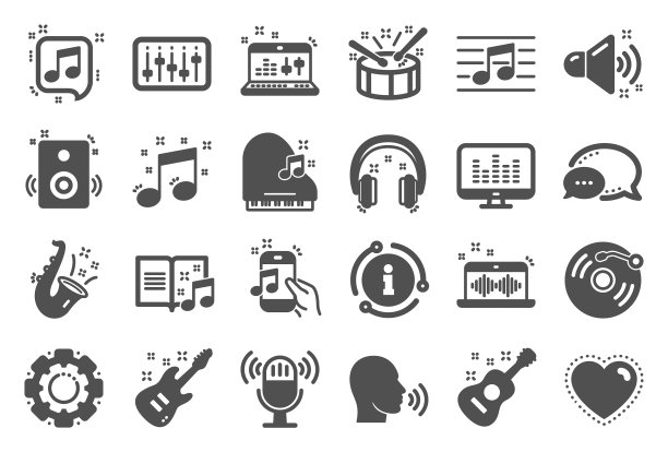 音乐图标设置原声吉他音符图片下载