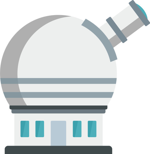 天文台图标平面风格图片下载