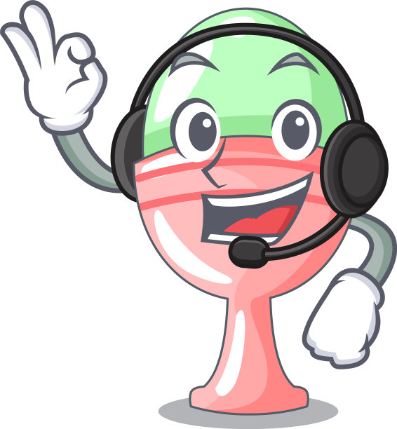 与耳机在蛋杯孤立的性格图片下载