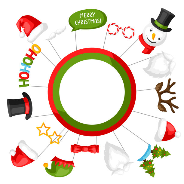 圣诞快乐，照相亭道具图片下载