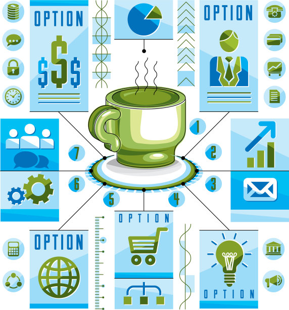 信息图圆形概念杯tee或图片下载