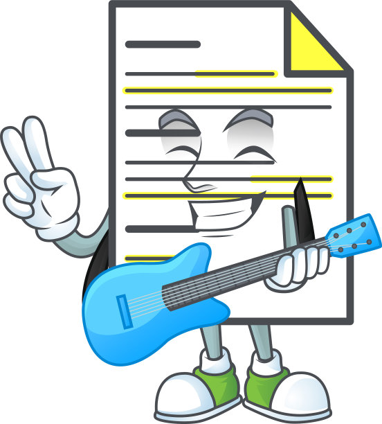 用吉他做文档模板用卡通图片下载