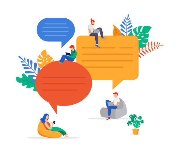 一群年轻人在寻找交流图片下载