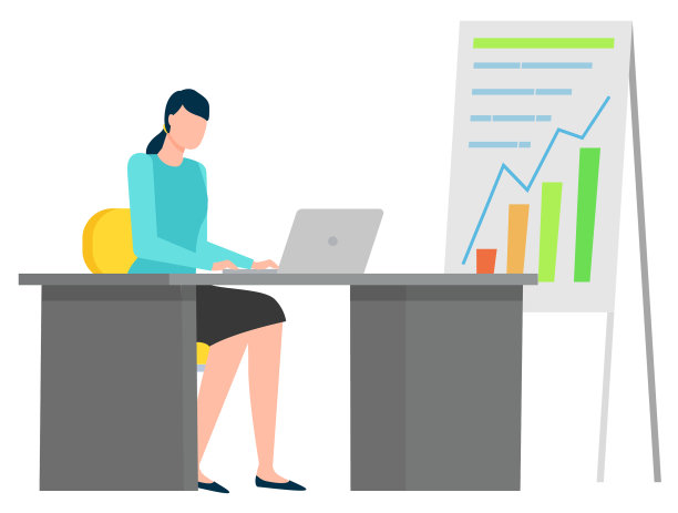 在船上用笔记本电脑做信息图的女人图片下载