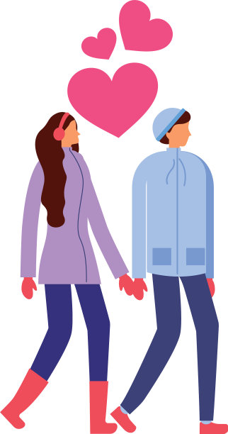 夫妻牵手浪漫的爱情图片下载