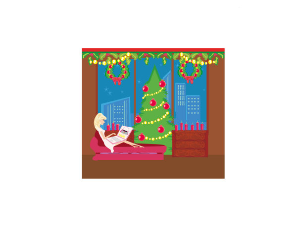 圣诞节的网上购物图片下载