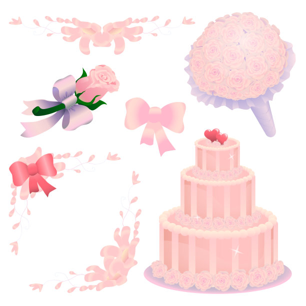 婚礼标志套装图片下载