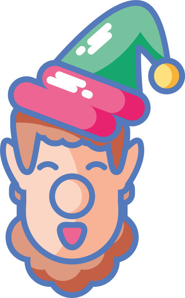 头上戴着白色圣诞帽的年轻人图片下载