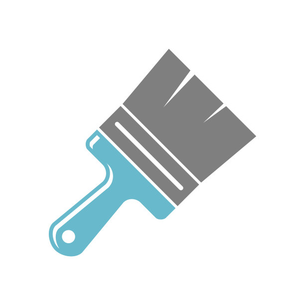 工具笔刷图标上的白色背景图形图片下载