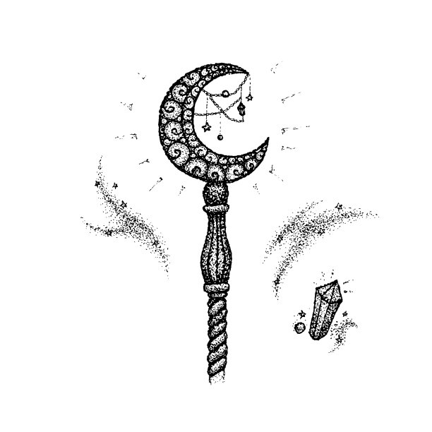 dotwork魔法棒图片下载