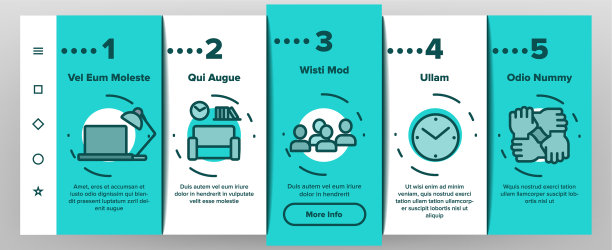 共同工作上的元素图标集图片下载