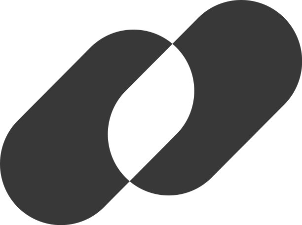 白色背景上的链条连接标志图标图片下载