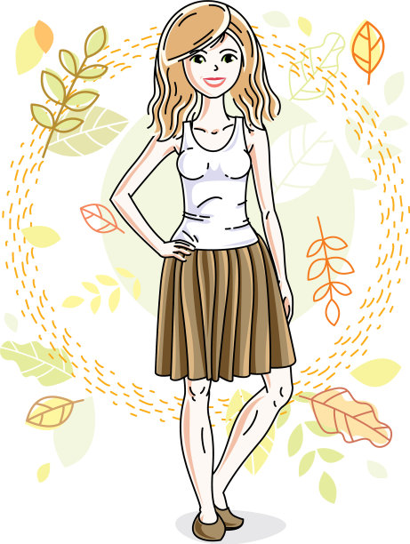 快乐年轻的金发女子摆姿势的背景图片下载