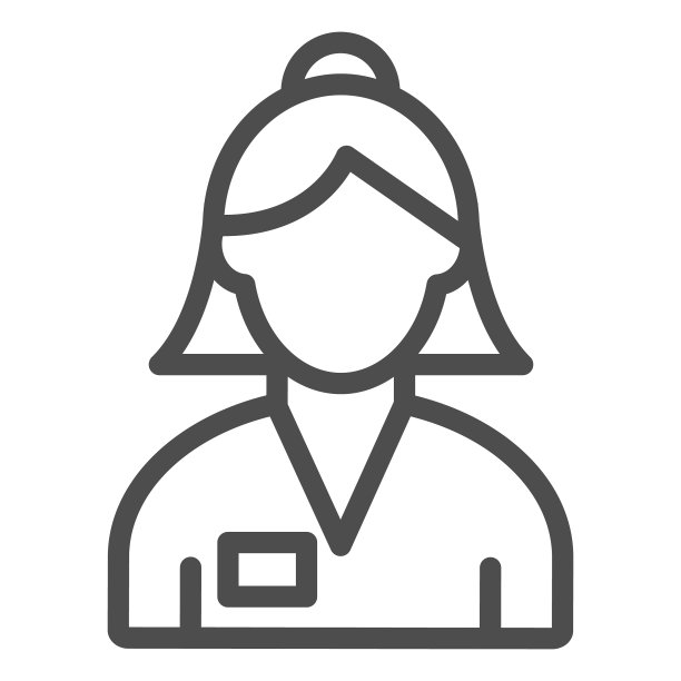 女银行家线图标银行工作人员图片下载