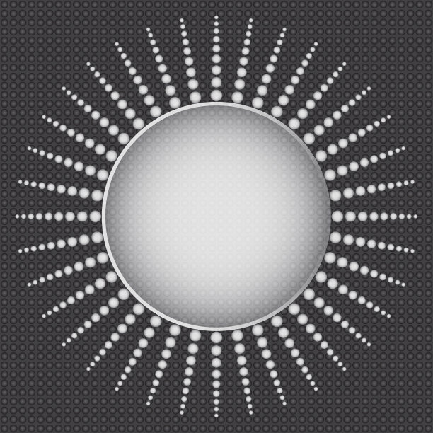 闪亮的金属圈，银色带点的旗帜图片下载