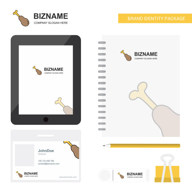 鸡棒棒糖企业标志TAB应用日记PVC图片下载